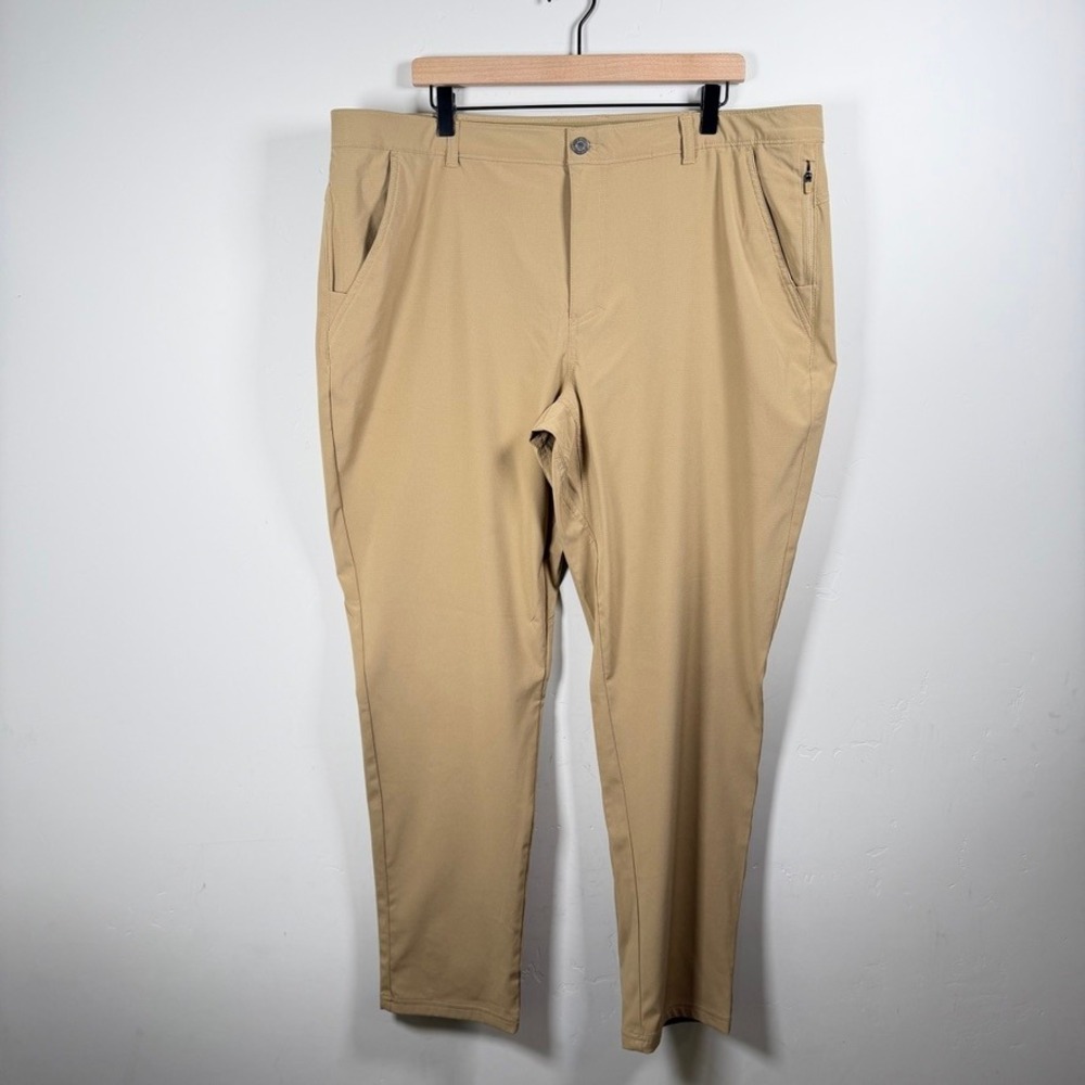 Columbia Mens PFG Uncharted II Pant Tan Performance Fishing Gear UPF 40+ Stretch